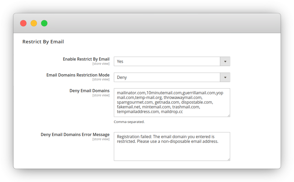 Restrict SPAM Emails