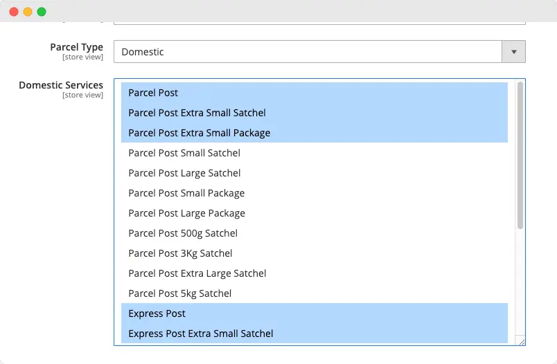 Configurable rates from the admin