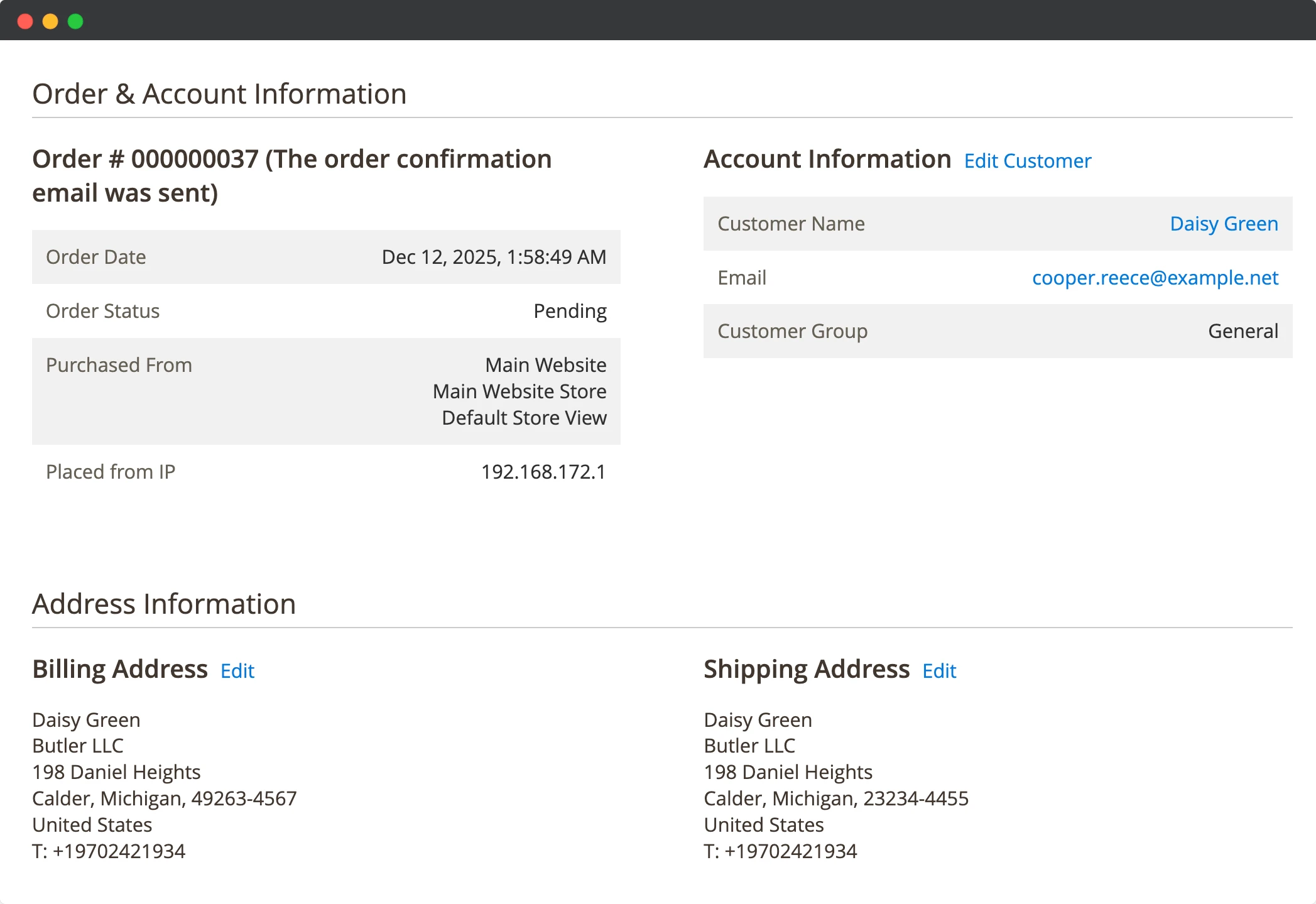 Saves the correct telephone number