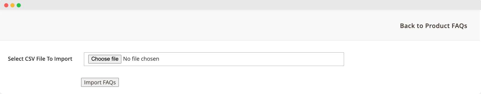 Product FAQs Bulk Import