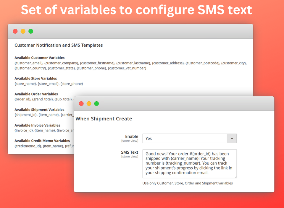 Twilio SMS Backend Variables