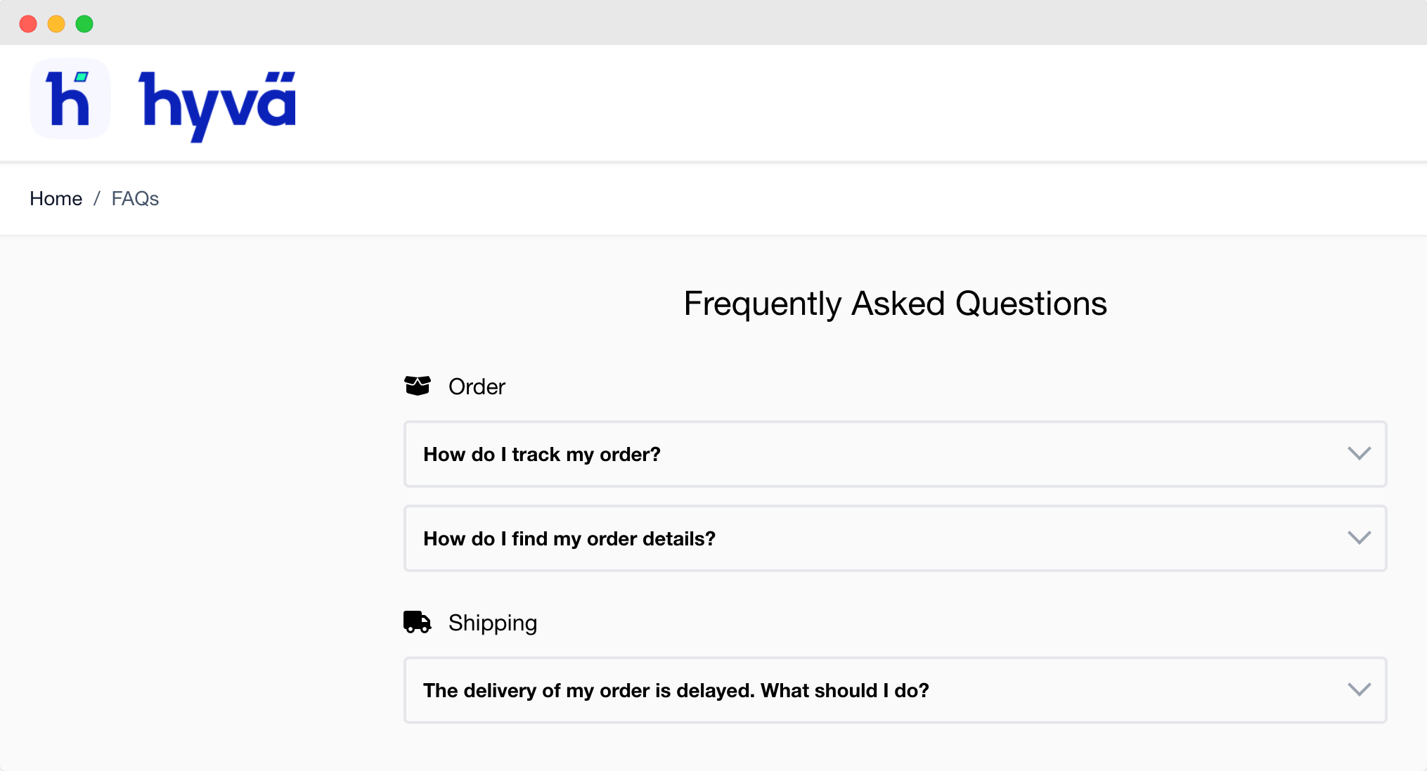 Hyva Theme Compatible FAQ Accodion Style